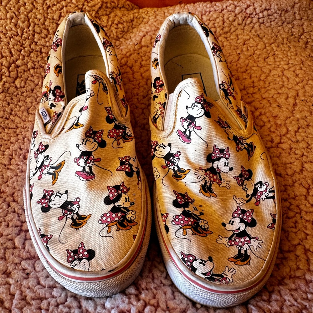 Disney Minnie Mouse Kids Slip-On Shoes - Beige